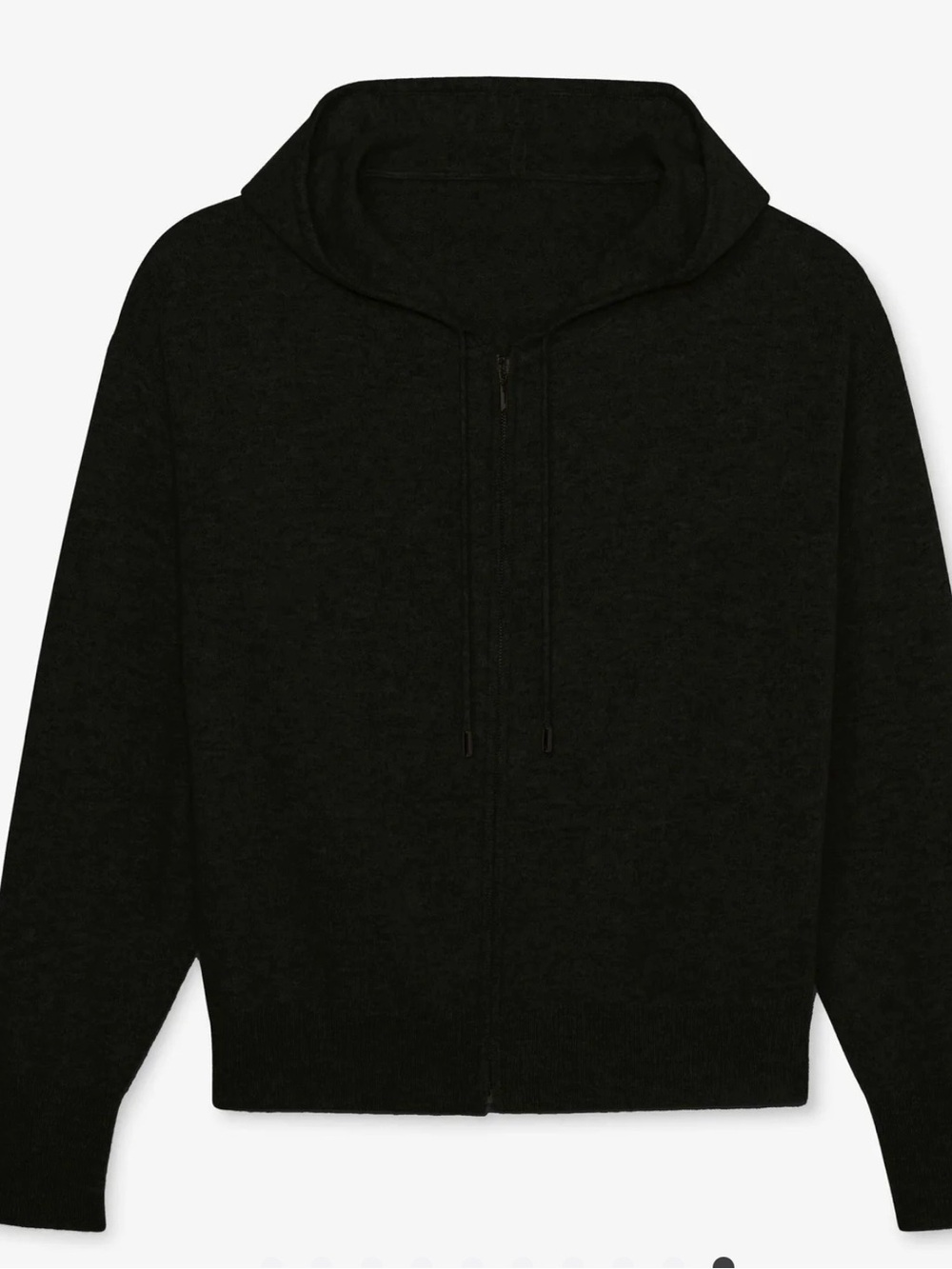 MM Lafleur Black Hooded Zip-Up Sweater